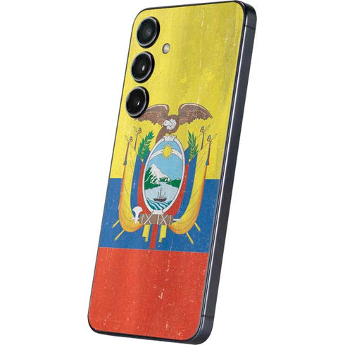 Ecuador Flag Distressed Galaxy S24 Plus Skin